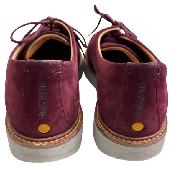 Samuel Hubbard Womens Burgundy Suede Lace-Up Oxford Shoes Size M US 6 EU 36 Leat - Picture 9 of 16